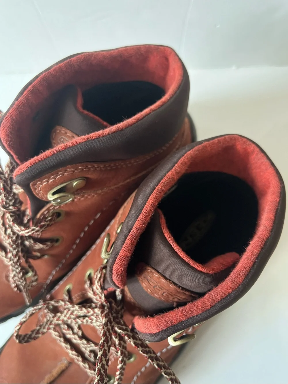 Keen Kaci Winter Mid waterproof Rust Brown Lace-Up Leather Hiking boots size 8